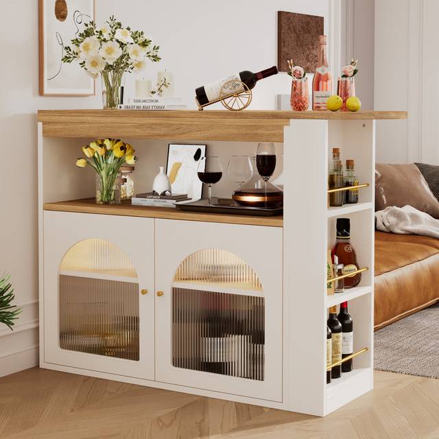 Runda Kitchen Island - White (105cm H X 135cm W X 39cm D)