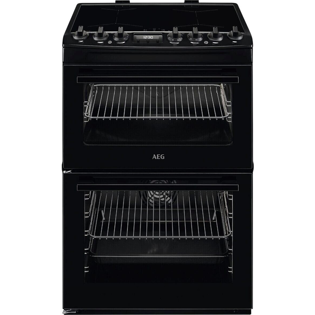 600mm Double Electric Cooker Induction Hob Black