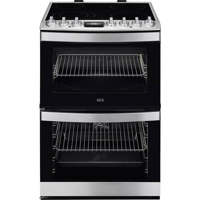 AEG CCB6741ACM 60cm Double Oven Ceramic Electric Cooker - Stainless Steel