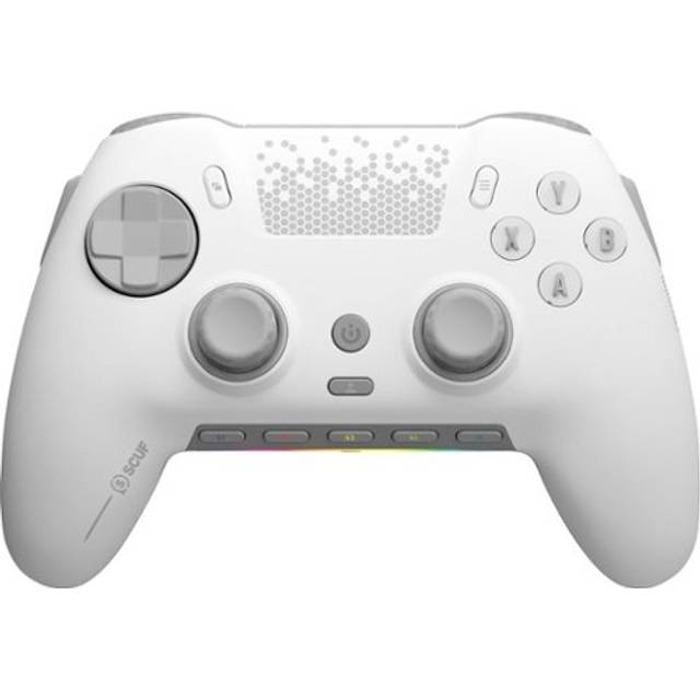 SCUF ENVISION PRO Trådlös Spelkontroll För PC - Fem Avtagbara G-Knappar - Avtagbara Bakre Paddlar - Omedelbara Triggers - iCUE-Kompatibel - Vit