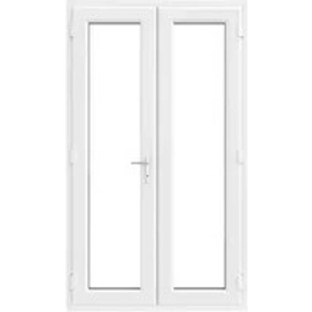 Crystal Triple Glazed French Door White 1190 X 2090Mm, White