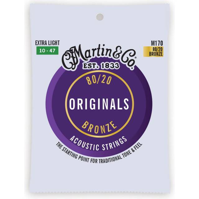 C.F. Martin & Co. M170 80/20 Bronze Acoustic Guitar Strings - Extra Light