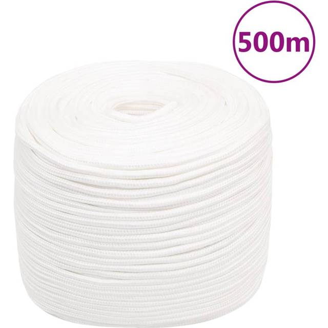 vidaXL Boat Rope Full White 8 mm 500 m Polypropylene - white
