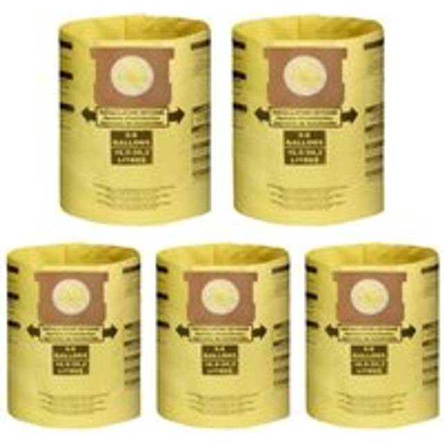 5 Pack Vacuum Dust Filter Bags for 5-8 Gallon Wet Dry Cleaners, 90661 906-61 9066100 90671 9067100,Etc