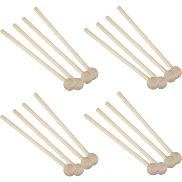 8 Pair Wood Mallets Percussion Sticks for Energy Chime, Xylophone, Wood Block, Glockenspiel and