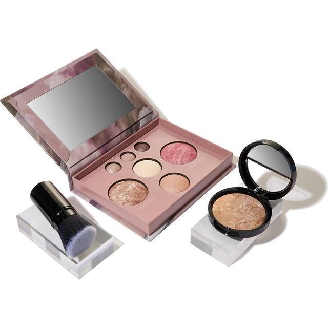 LAURA GELLER NEW YORK Baked Starter Kit: Medium - Best of the Best Full Face Palette + Baked Balance-n-Brighten Powder Foundation + Retractable Angled