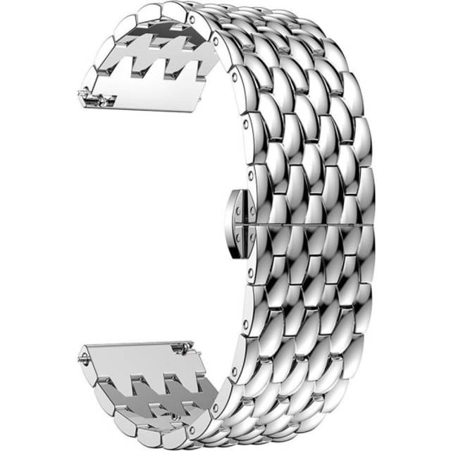 Samsung Galaxy Watch 46mm / Gear S3 Frontier / S3 Classic 22mm klockband av legering - Silver