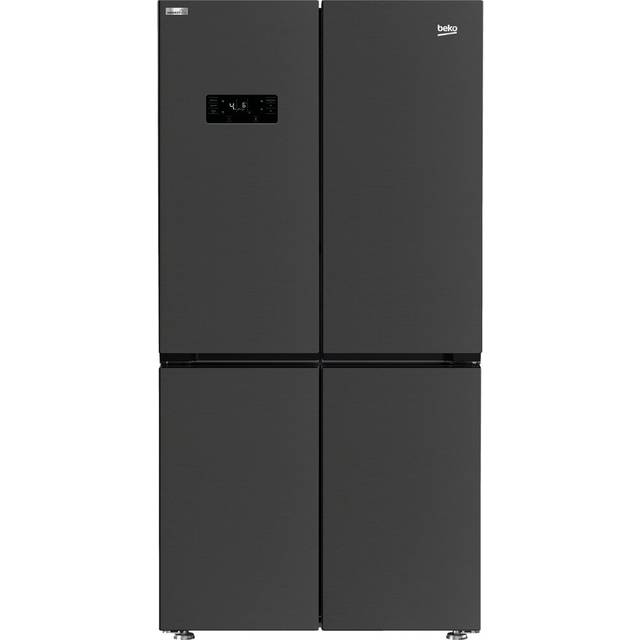 Beko GNE446224DVPZ American Fridge Freezer - Black Steel - E Rated