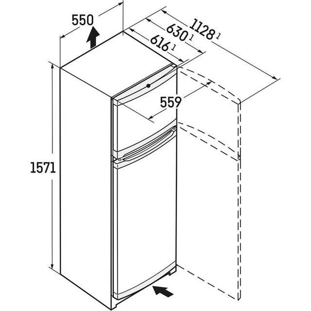Liebherr CTele2931 Top Mount Fridge Freezers - 55cm - Silver