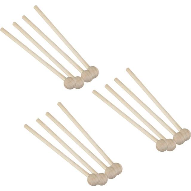 6 Pair Wood Mallets Percussion Sticks for Energy Chime, Xylophone, Wood Block, Glockenspiel and