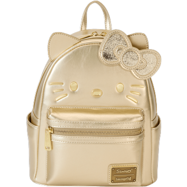 LOUNGEFLY Hello Kitty 50Th Anniversary Gold Mini Backpack - Sanrio