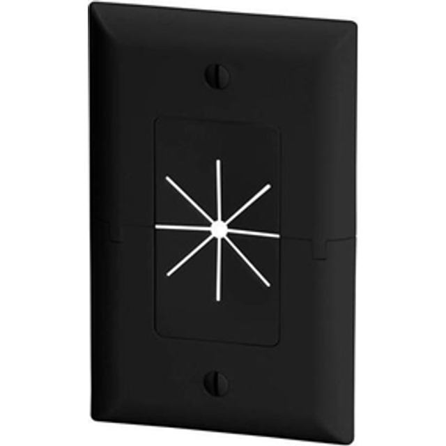 Monoprice Split Plate with Flexible Opening, Black