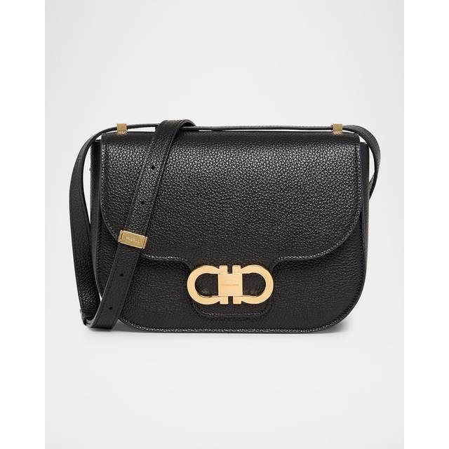Salvatore Ferragamo, Cross Body Bags, female, Black, ONE SIZE, Foldover Top Crossbody Bag