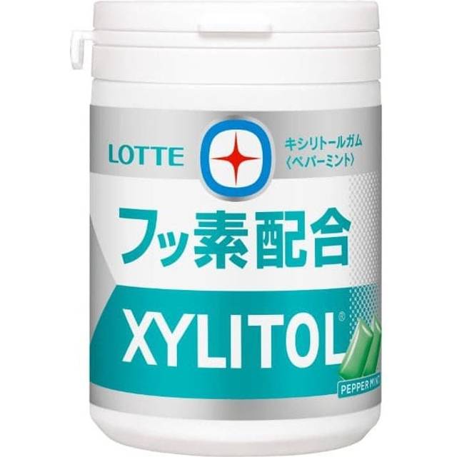 LOTTE Xylitol Gum + Fluoride [Peppermint] Slim Bottle 125gFeatureFluoride-containing products from FeatureFluoride-containing products from the xylito 1