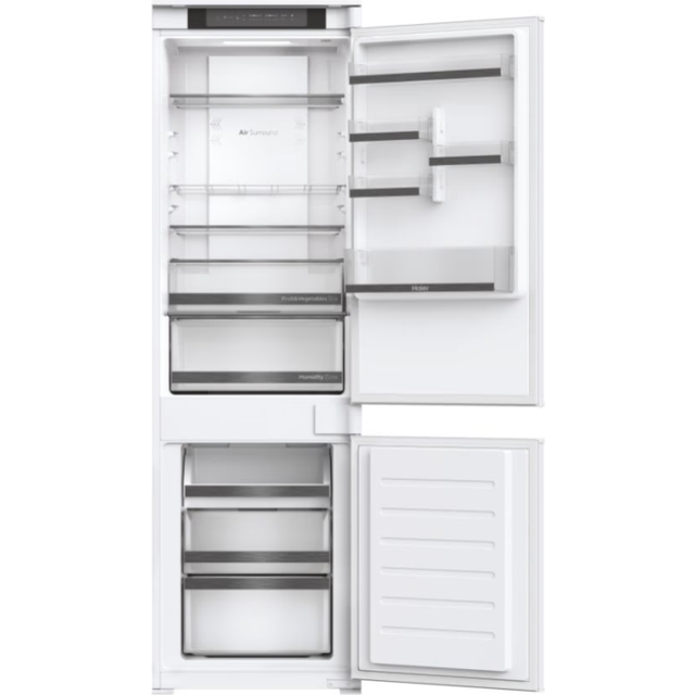 Haier HBW7518CTK Integrated Total No Frost Fridge Freezer, 177cm, 70:30 C Energy, TITANIUM