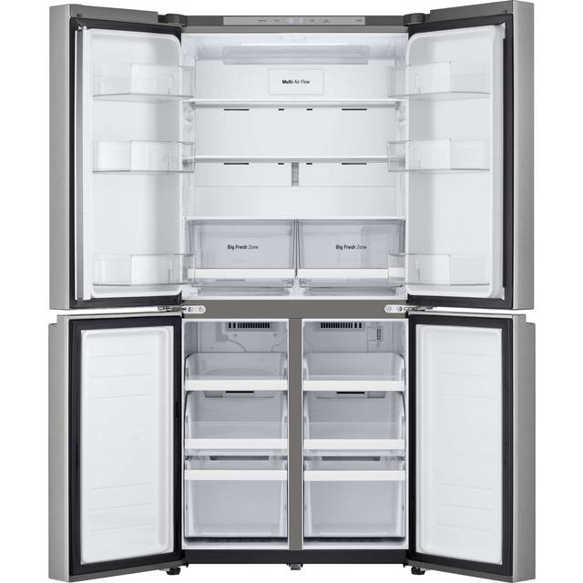 LG NatureFRESH GMB860PYDE Slim American-Style Smart Fridge Freezer - Prime Silver, Silver/Grey