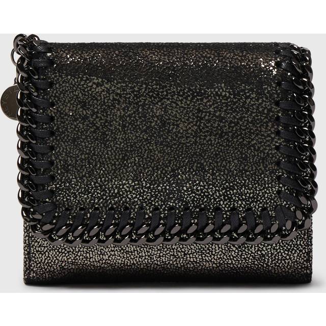 Stella McCartney Black Falabella Small Flap Wallet - 1111 RUTHENIUM - UNI