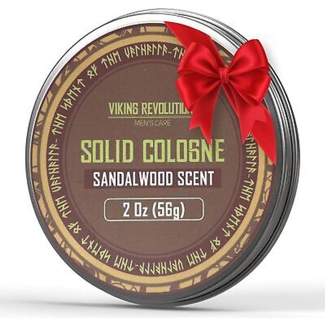 Viking Revolution Sandalwood Mens Solid Cologne Men 2 Oz - Men Solid Perfume with Sandalwood Cologne for Men - Balm Cologne for Mens Cologne Balm Trav