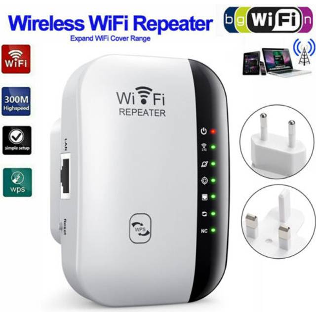 Wifi signal booster repeater extender wireless range amplifier network uk plug