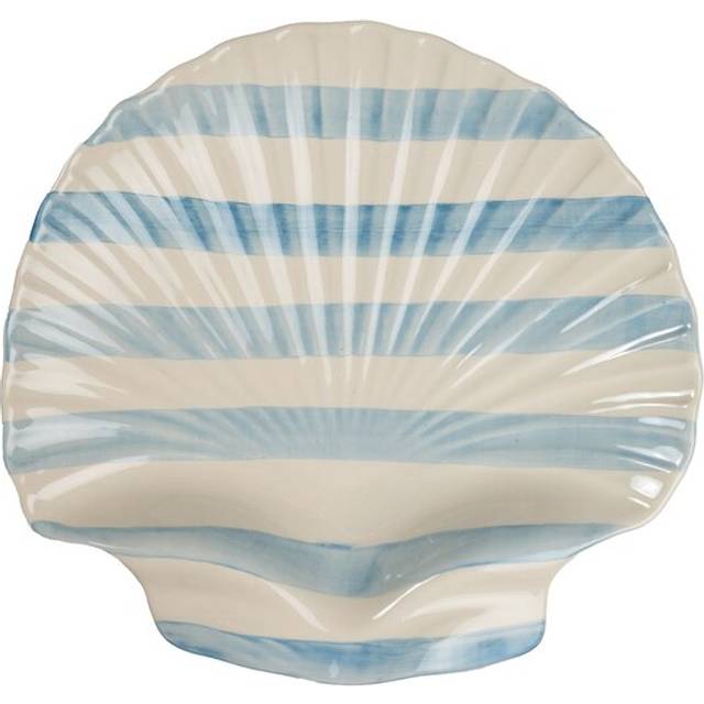 Armona Stripe Tallrik Ljusblå/Vit M