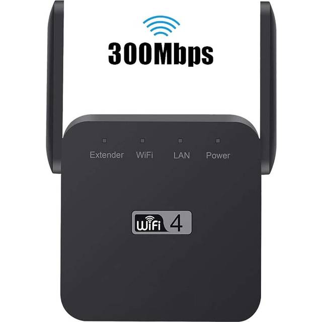 WiFi Extender, WiFi Signal Booster 2.4GHz Up to 300Mbps Wireless Signal Amplifier with Ethernet Port - Easy Setup & Stable Connection