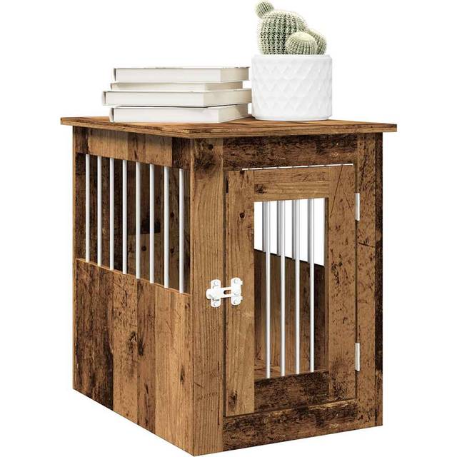 (old wood, 45 x 62 x 59 cm) vidaXL Dog Crate Furniture Pet Doghouse Dog Kennel Dog Cage Engineered Wood
