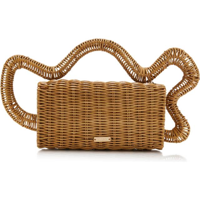 Cult Gaia Elsa Rattan Clutch