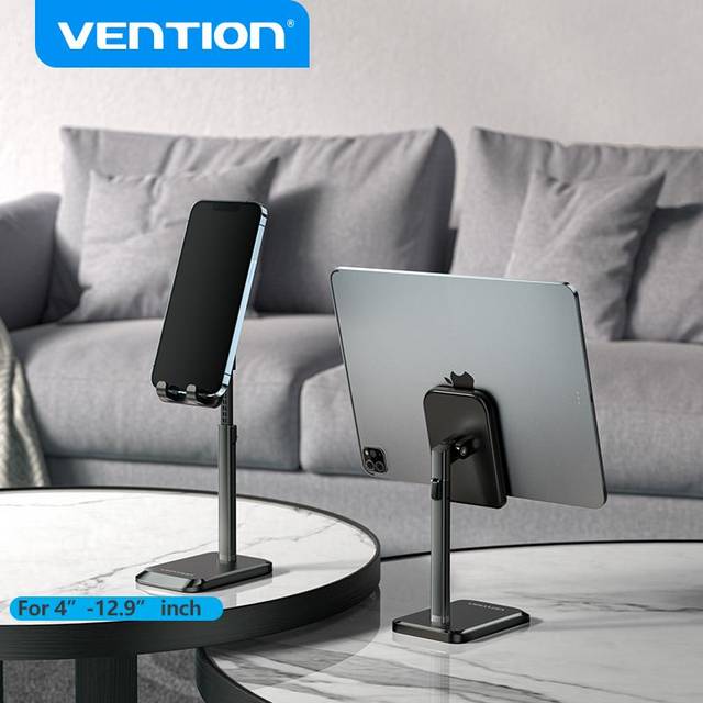 Vention Mobile Phone Holder Stand for iPhone 13 12 Pro Max Samsung Cell Phone Holder Stand Tablet Stand for Xiaomi Phone Holder svart