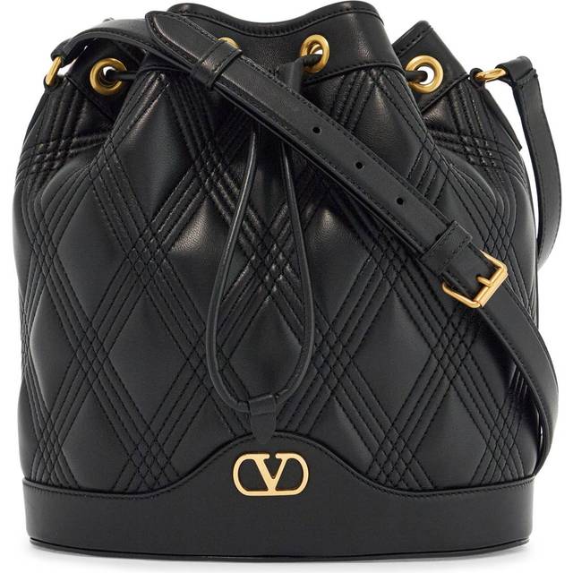 Valentino Garavani Women's Quiltie 67 Leather Bucket Bag in Black | Size UNI | WB0R01 (UNI)