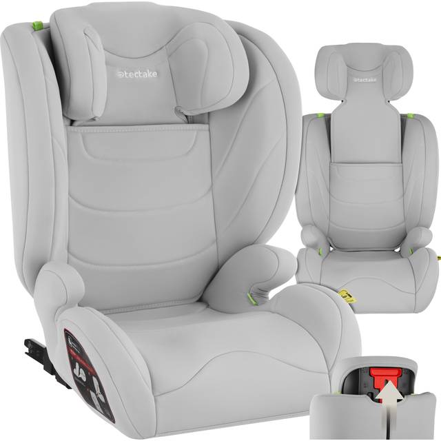 Car Seat Levi - ECE R129/03, i-Size & ISOFIX approved, washable cover - light grey