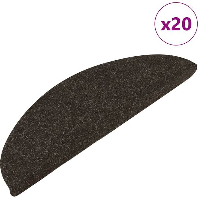 vidaXL Stair Mats Self-adhesive 20 pcs Anthracite 56x17x3 cm