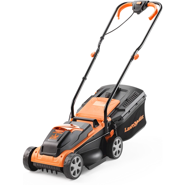 LawnMaster MX 24V Battery Operated 32cm Cordless Lawn Mower - Orange - 116 x 35 x 95cm