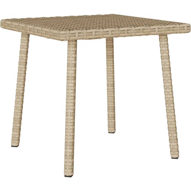 vidaXL Soffbord för trädgården rektangulärt beige 40x40x37 cm