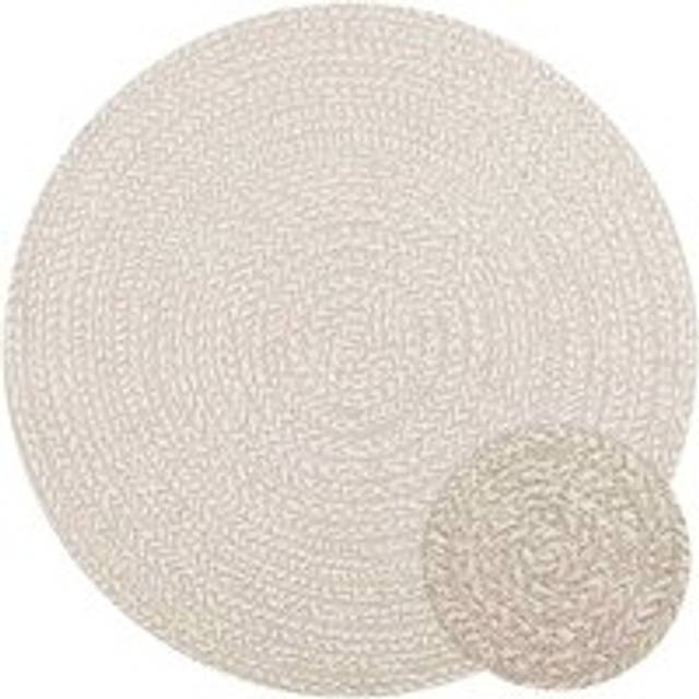 Rug zizur Cream ø 120 cm Jute Look Indoor and Outdoor Vidaxl
