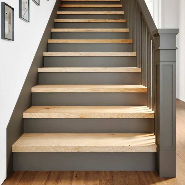 vidaXL Stair Treads 12 pcs Untreated 90x25x2 cm Solid Wood Oak - Brown