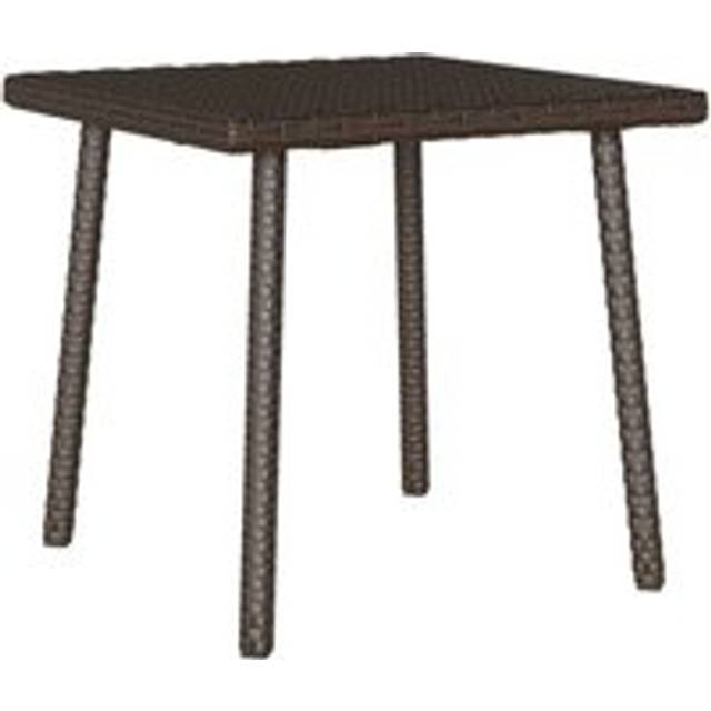 vidaXL Soffbord för trädgården rektangulärt brunt 40x40x37 cm