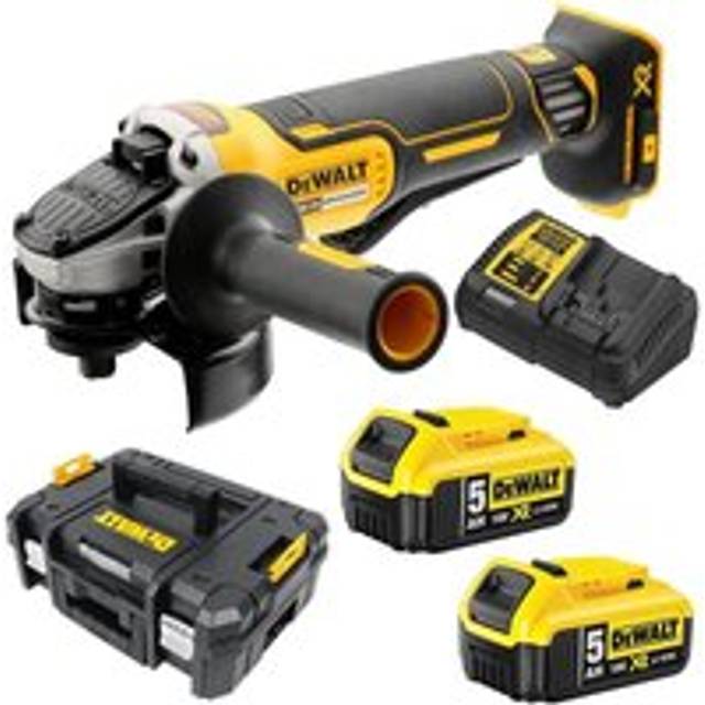 Dewalt DCG406P2 18v XR Brushless Cordless 125mm Angle Grinder Paddle Switch 5ah
