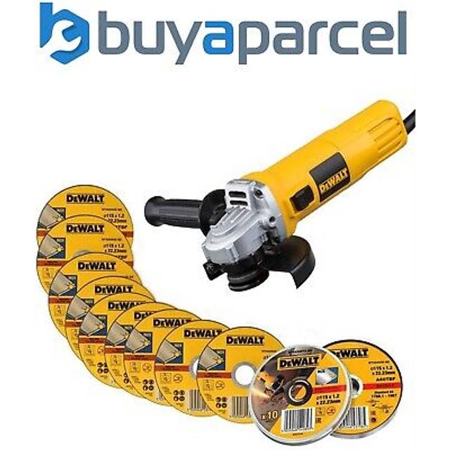 DWE4117 240v Corded 950w Angle Grinder 125mm 5.5'' + 10 Thin Discs + Tin - Dewalt