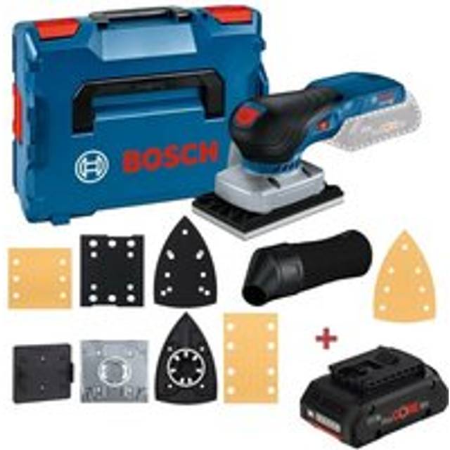 Bosch - gss 18V-13 18V Cordless Orbital Palm Sander - 3 x Plates Lboxx + Battery