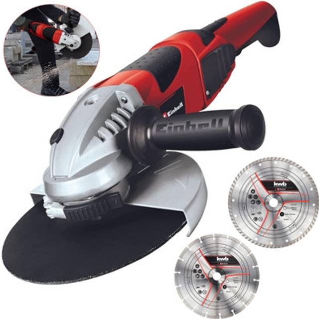 TE-AG230 Angle Grinder 9'' 230mm 2000W 240V te-ag Soft Start + 2 x Blades - Einhell