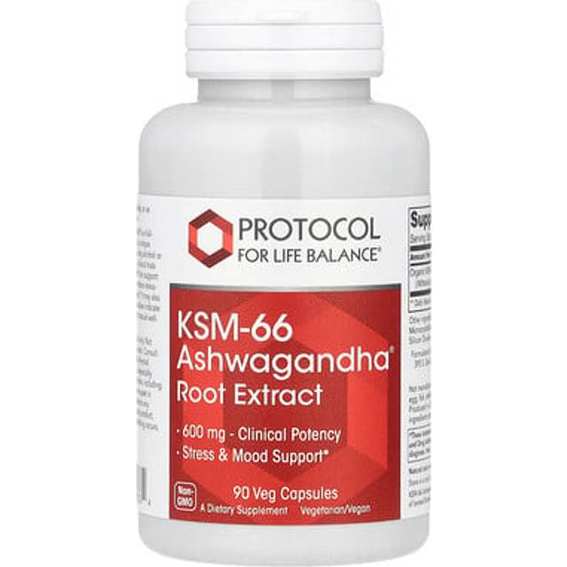 Protocol for Life Balance  KSM-66 Ashwagandha® Root Extract  600 mg  90 Veg Capsules