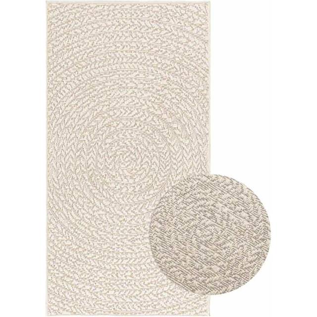 vidaXL Rug ZIZUR Cream 60x110 cm Jute Look Indoor and Outdoor