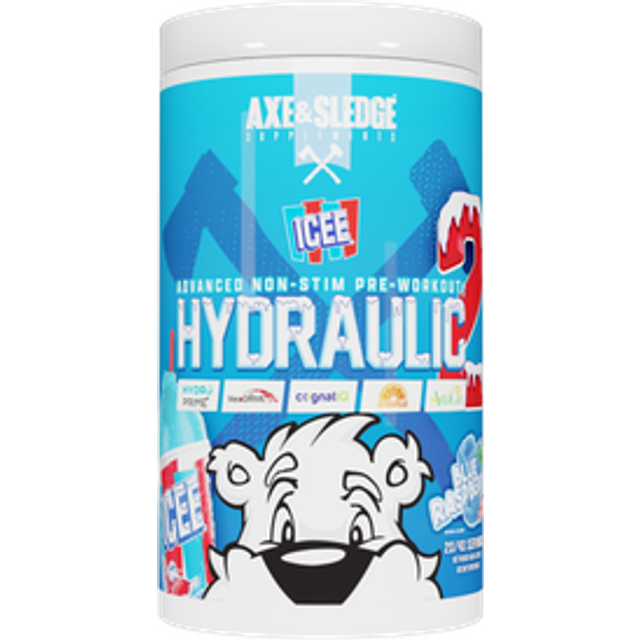 Axe & Sledge Hydraulic V2 Non-Stim Pre-Workout Stimfri PWO 452g ICEE Blue Raspberry - Blå