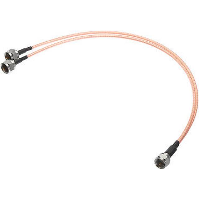 Rg6 splitter coax cable 3 way f male to 2 f male adapter 11.8inch 75 ohm