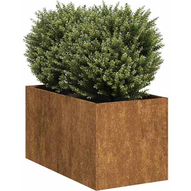 vidaXL Planter Rusty 40x80x40 cm Weathering Steel - Brown