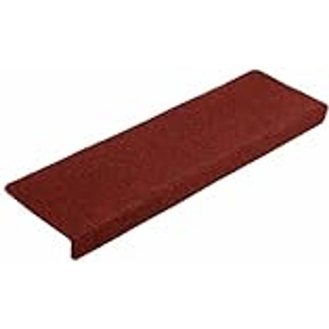 vidaXL Stair Mats Self-adhesive 20 pcs 65x21x4 cm Bordeaux Red Rectangular Edge