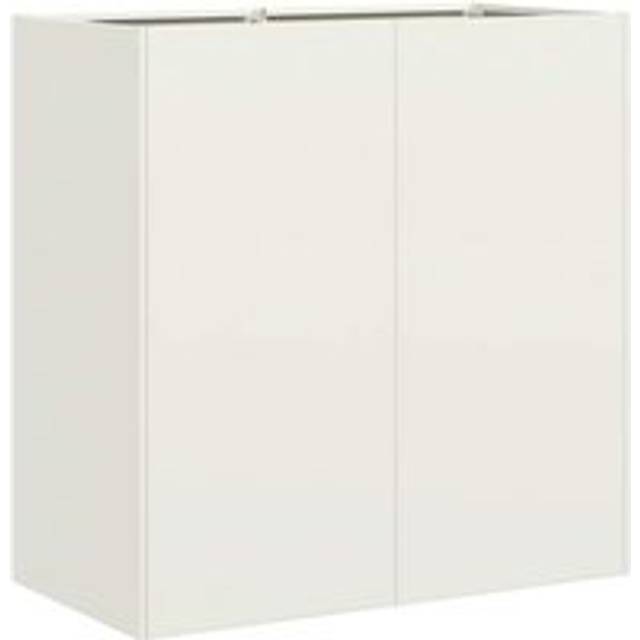 vidaXL Planter White 80x40x80 cm Cold-rolled Steel
