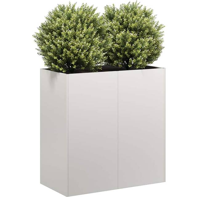vidaXL Planter 80x40x80 cm Stainless Steel - Silver