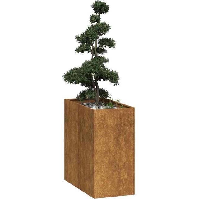 vidaXL Planter Rusty 40x80x80 cm Weathering Steel - Brown