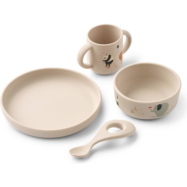 Liewood Vivi Printed Tableware Set Grå